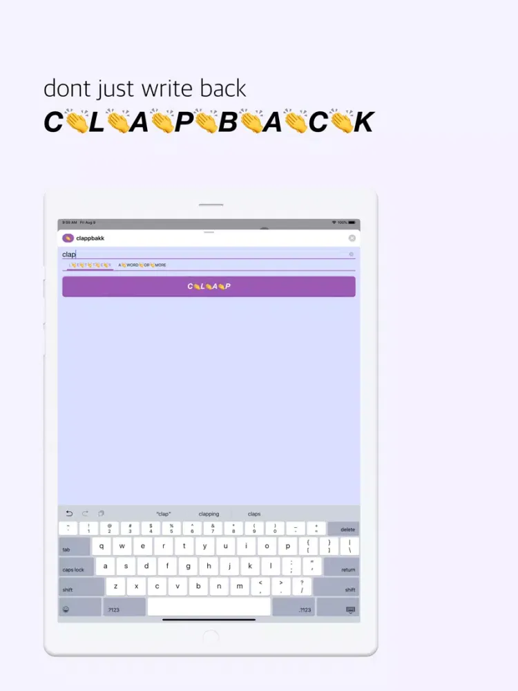 clappbakk iPad 应用截图