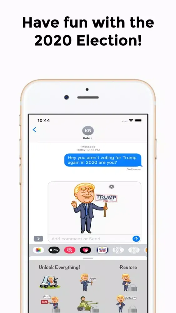Скриншоты Donald Trump 2020 Sticker Pack