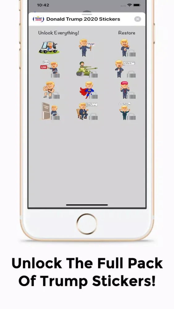Скриншоты Donald Trump 2020 Sticker Pack