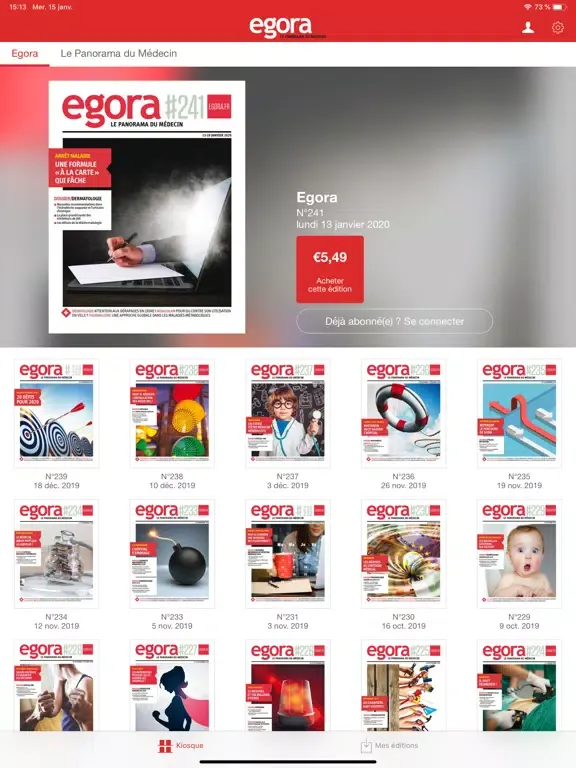 Tangkapan skrin Egora hebdo iPad 