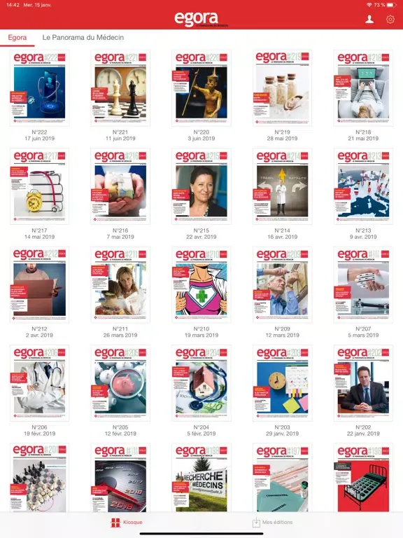 Tangkapan skrin Egora hebdo iPad 
