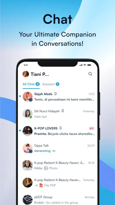 ภาพหน้าจอของ eDOT: AI, Chat, Community
