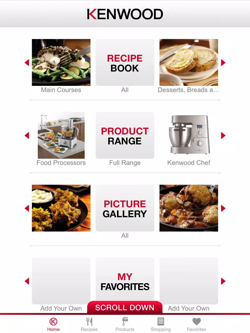 Capturas de pantalla de Kenwood World Kitchen Recipes iPad 