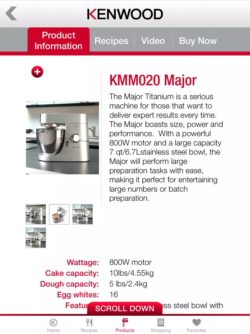Capturas de pantalla de Kenwood World Kitchen Recipes iPad 