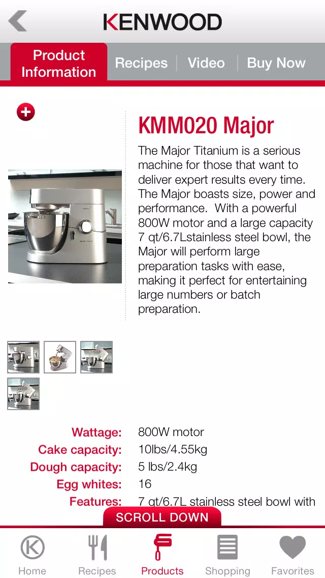 Capturas de pantalla de Kenwood World Kitchen Recipes
