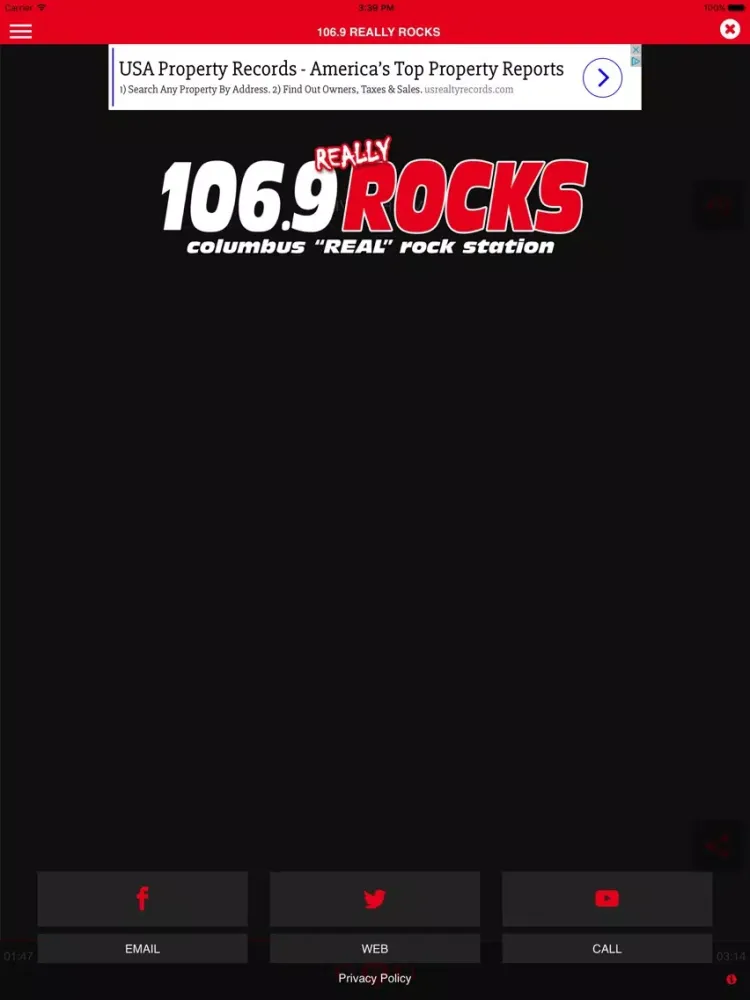 106.9 Rocks iPad 应用截图