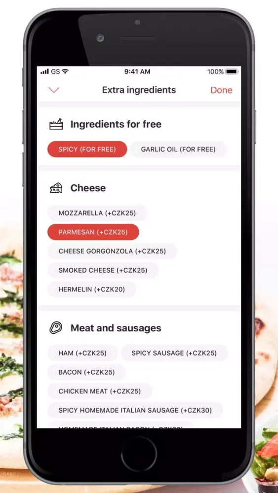 Ảnh chụp màn hình của Caruso Pizza & Pasta delivery