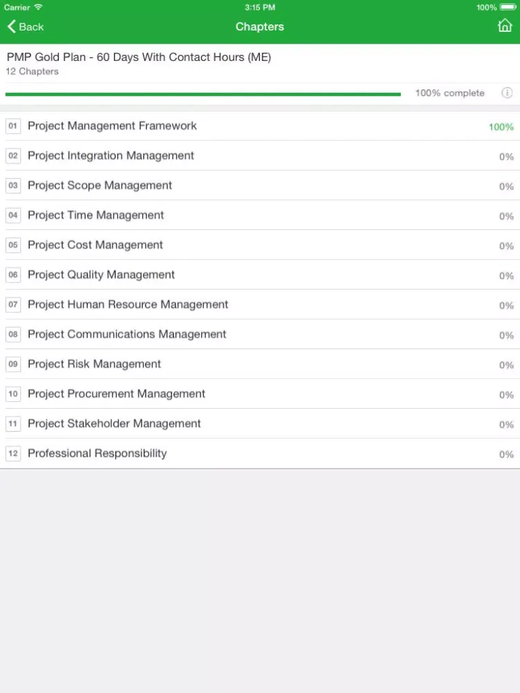 PMI Arabian Gulf Chapter Online PMP iPad  Screenshots