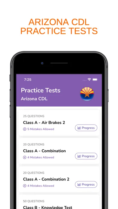 Arizona AZ CDL Permit Prep 스크린샷