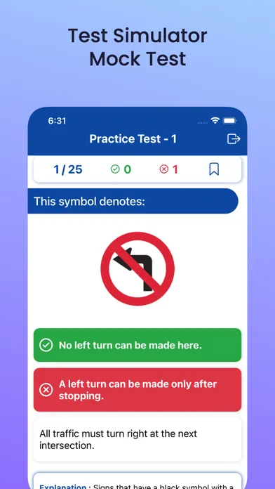 Zrzuty ekranu Connecticut CT DMV Permit Test