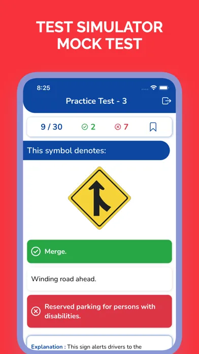 Delaware DE DMV Permit Test स्क्रीनशॉट
