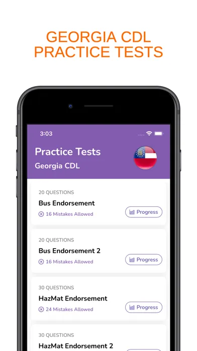 Georgia GA CDL Permit Prep Ekran Görüntüleri