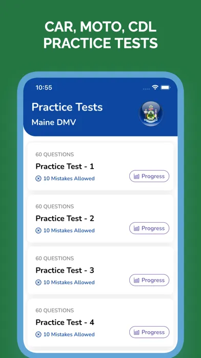 Maine Learner's Permit Test سکرین شاٹس