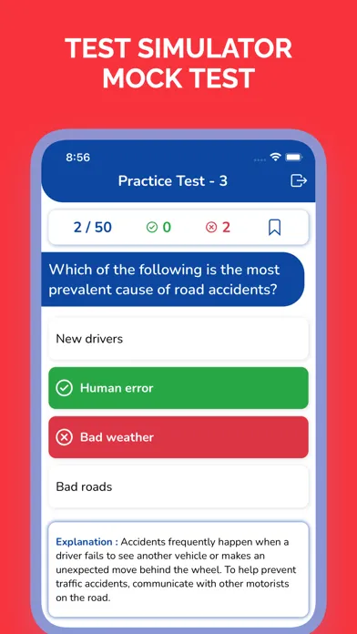 Ảnh chụp màn hình của Michigan MI DMV Permit Test