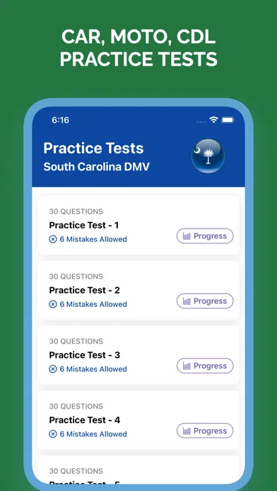 SC DMV Permit Test Prep Screenshots