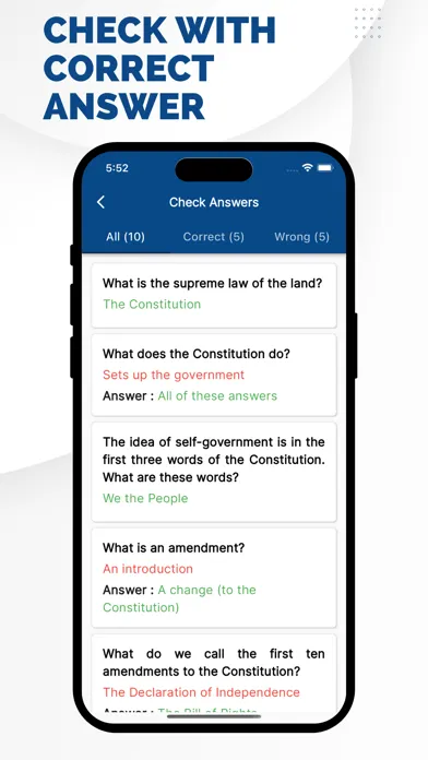 US Citizenship Test - Civics Screenshots
