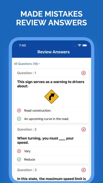 Capturas de pantalla de Utah DMV Practice Test