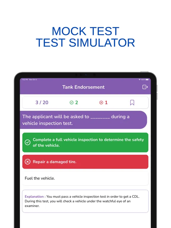 تصاویر Virginia VA CDL Permit Test iPad 