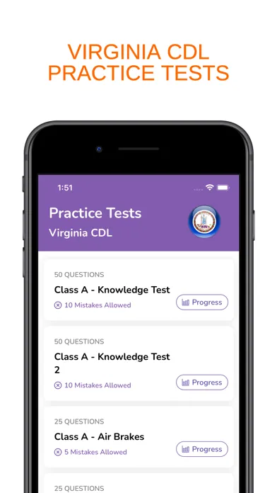 تصاویر Virginia VA CDL Permit Test
