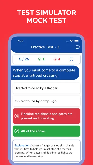 Captures d'écran de WV DMV Permit Test Prep