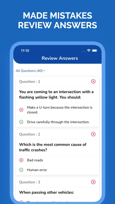 Captures d'écran de WV DMV Permit Test Prep