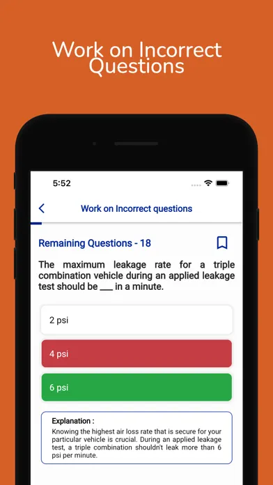 Capturas de tela do Alaska CDL Permit Practice