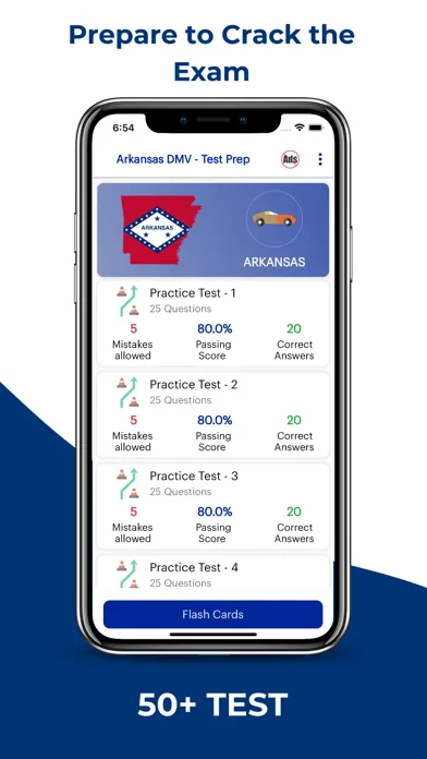 Arkansas DMV Permit Practice Screenshots