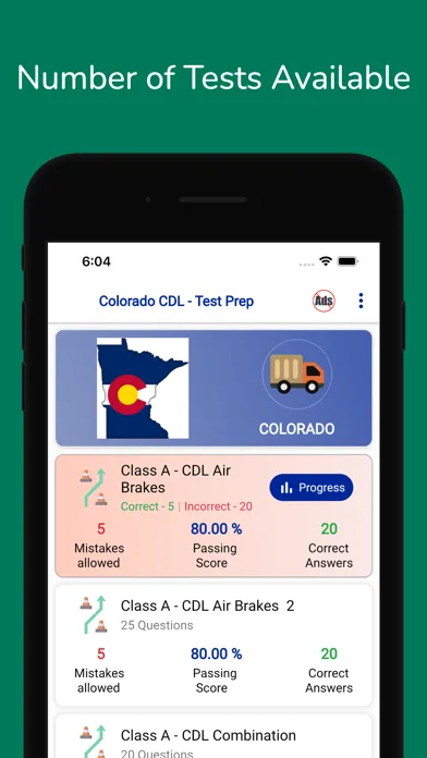 Colorado CDL Permit Practice سکرین شاٹس