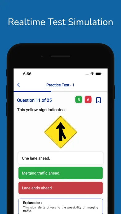 Capturas de pantalla de Columbia DMV Permit Practice