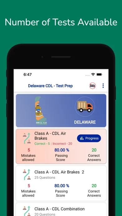 Delaware CDL Permit Practice سکرین شاٹس