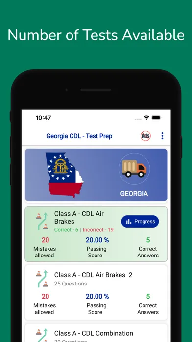 Georgia CDL Permit Practice应用截图