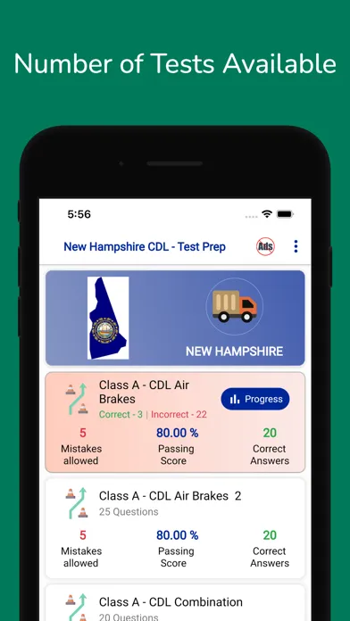 New Hampshire CDL Permit Test Ekran Görüntüleri