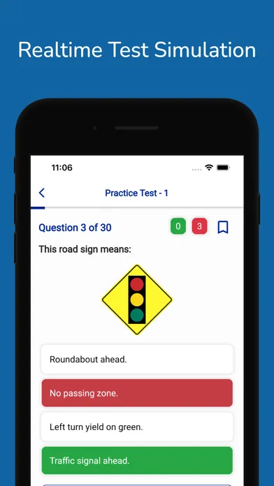 Zrzuty ekranu Hawaii DMV Permit Practice