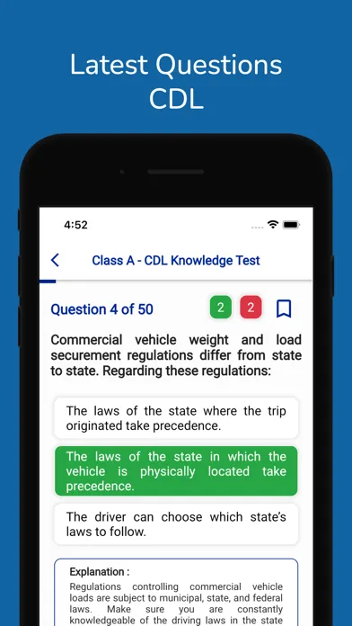 Screenshot di Idaho CDL Permit Practice