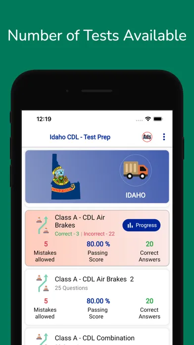 Screenshot di Idaho CDL Permit Practice