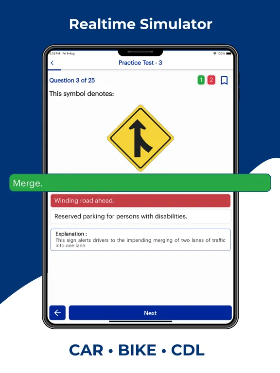 Captures d'écran de Kansas DMV Permit Practice iPad 