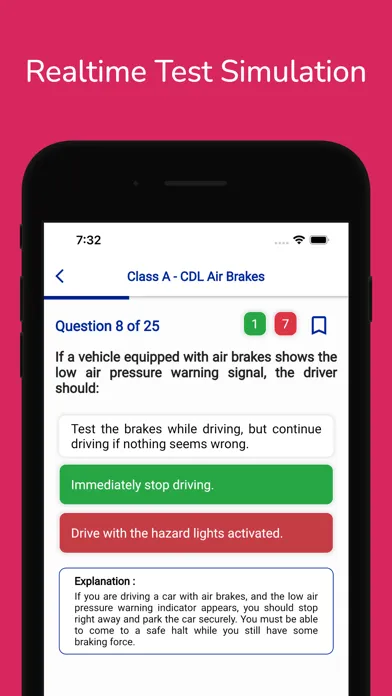 Kentucky CDL Permit Practice Screenshots