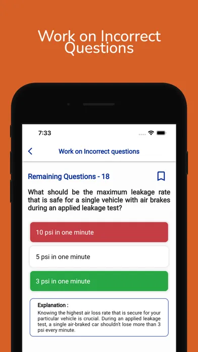 Kentucky CDL Permit Practice Screenshots