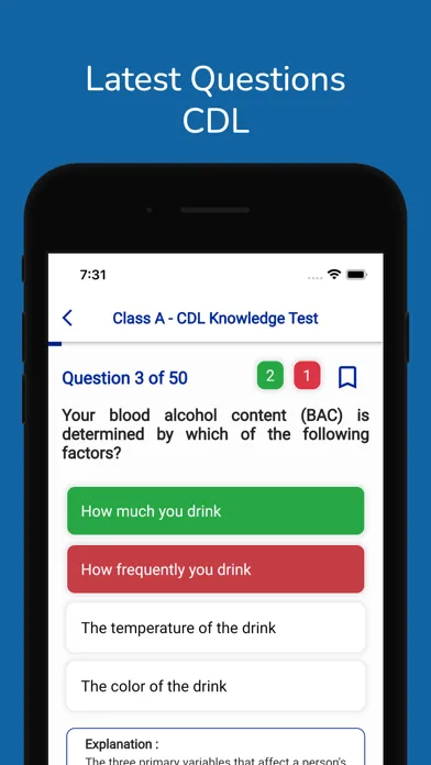 Massachusetts CDL Permit Test سکرین شاٹس
