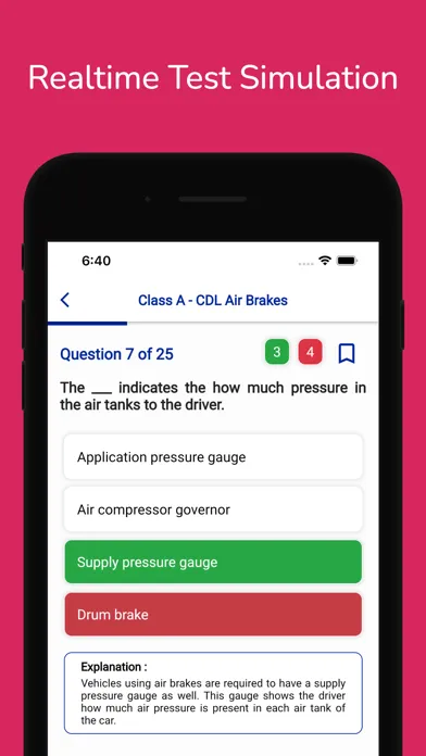 Massachusetts CDL Permit Test سکرین شاٹس