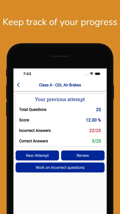 Mississippi CDL Permit Test Screenshots