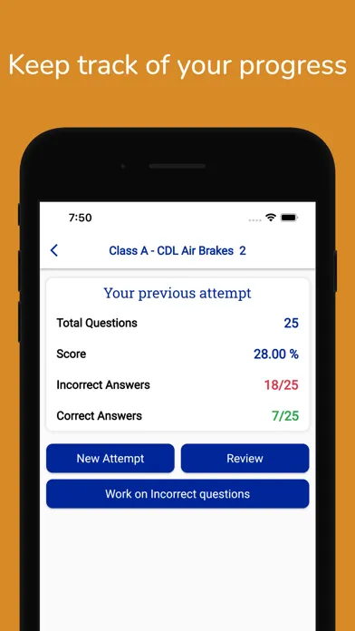Nevada CDL Permit Practice Screenshots