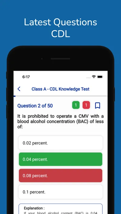 North Carolina CDL Permit Test Screenshots