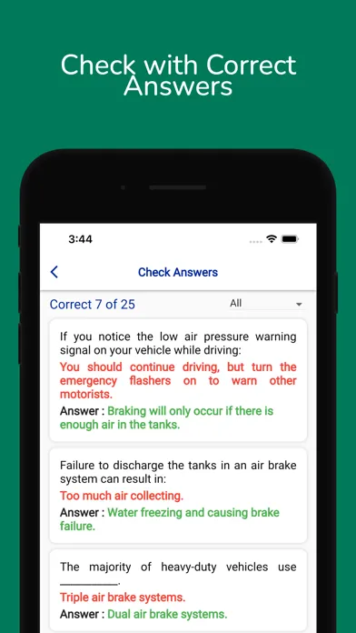 North Carolina CDL Permit Test Screenshots