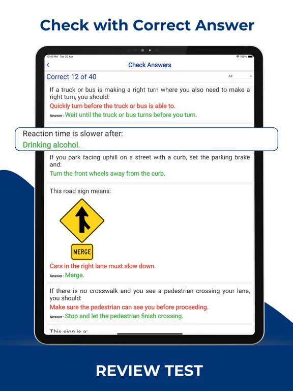 Скриншоты Tennessee DMV Permit Practice iPad 