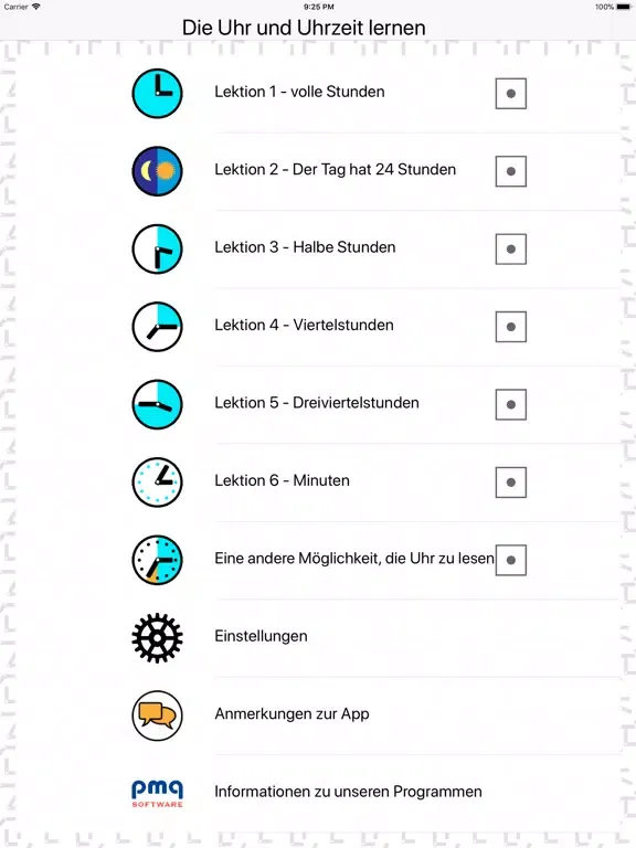 Die Uhr & Uhrzeit lernen VPP iPad 스크린샷