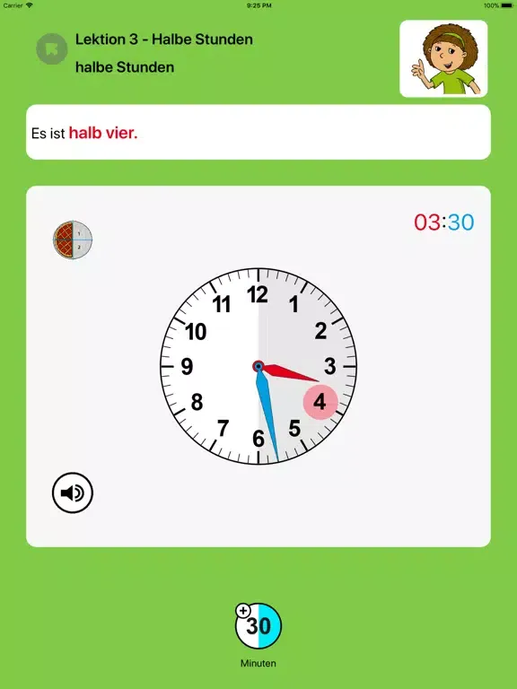 Die Uhr & Uhrzeit lernen VPP iPad 스크린샷