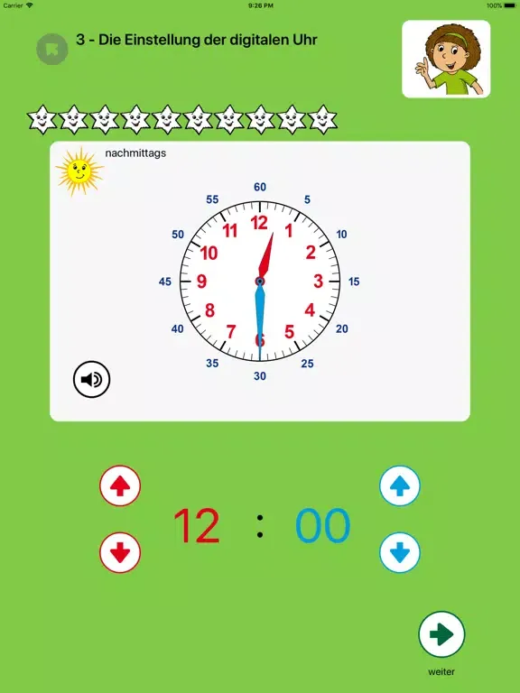 Die Uhr & Uhrzeit lernen VPP iPad 스크린샷