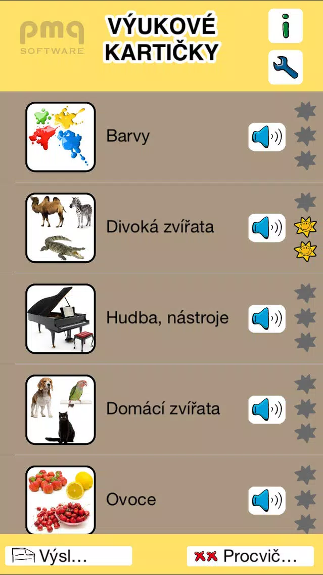 Výukové kartičky, plná verze Ekran Görüntüleri