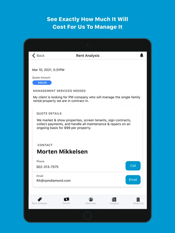Zrzuty ekranu RPM Diamond ReferApp iPad 